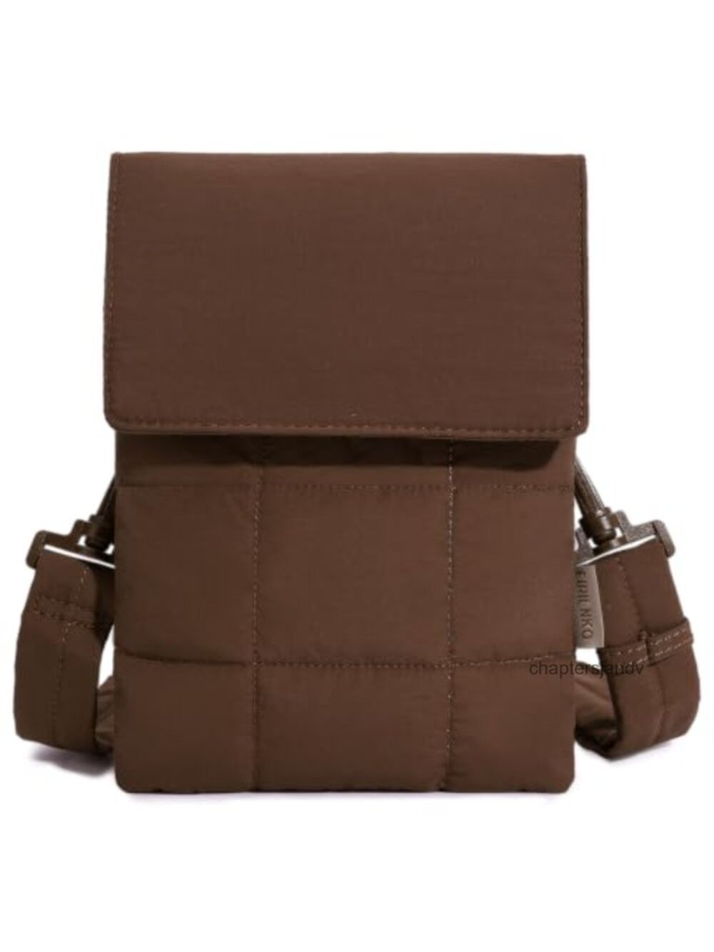 Puffer Quilted Nylon Crossbody Phone Purse RFID Card Slots Adjustable Strap